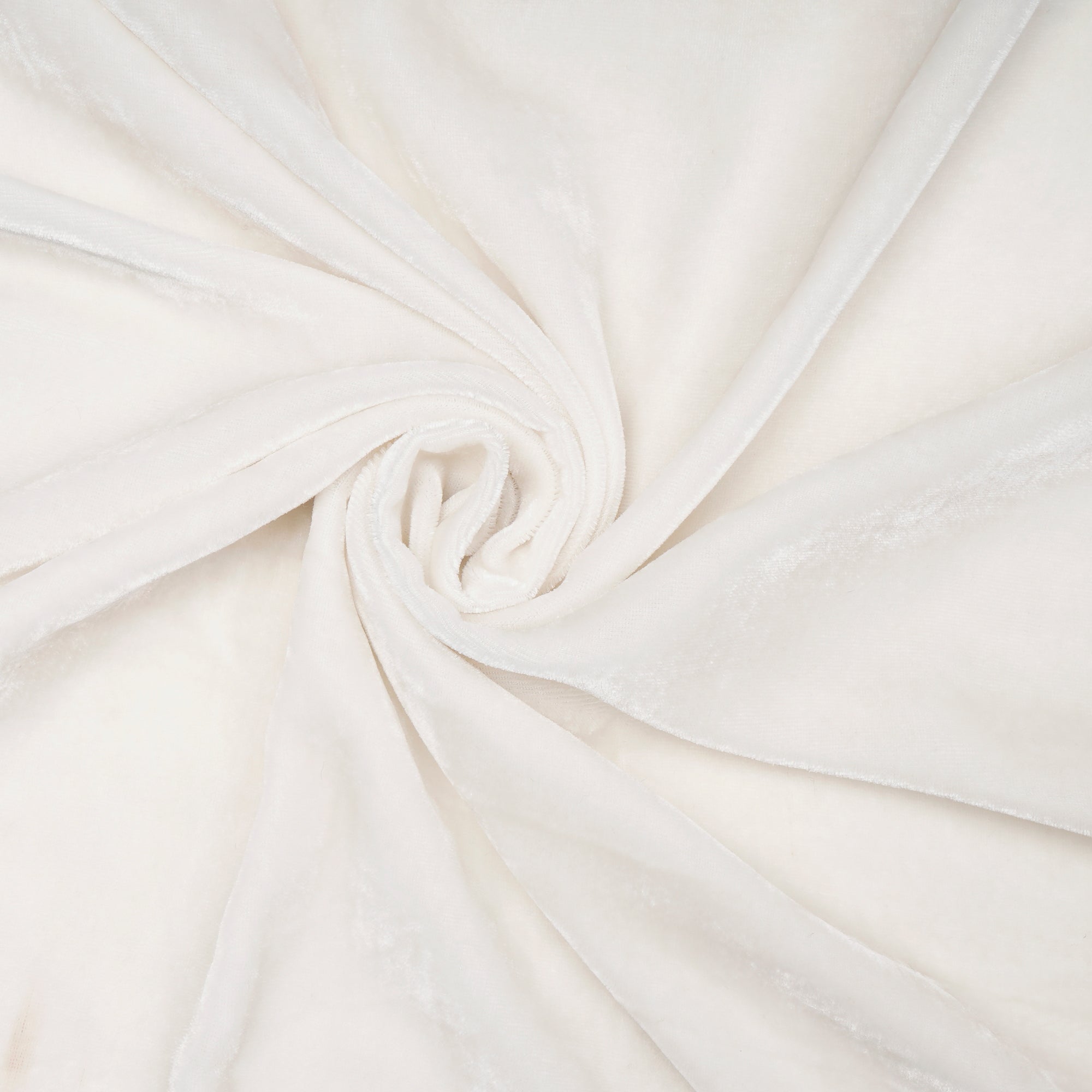 White Blue Imported Silk Velvet Fabric (44" Width)