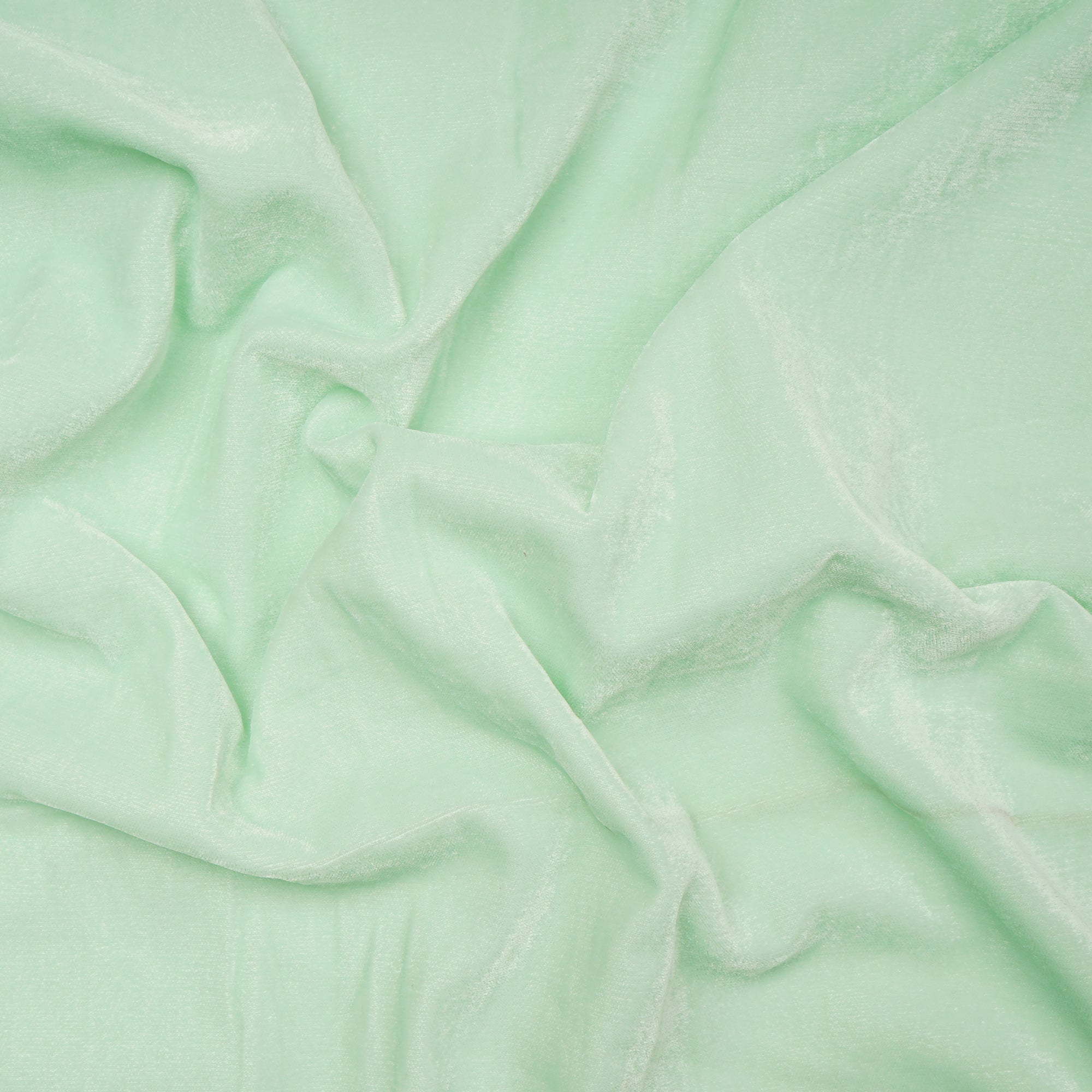 Pastel Green Imported Micro Velvet Fabric (44" Width)