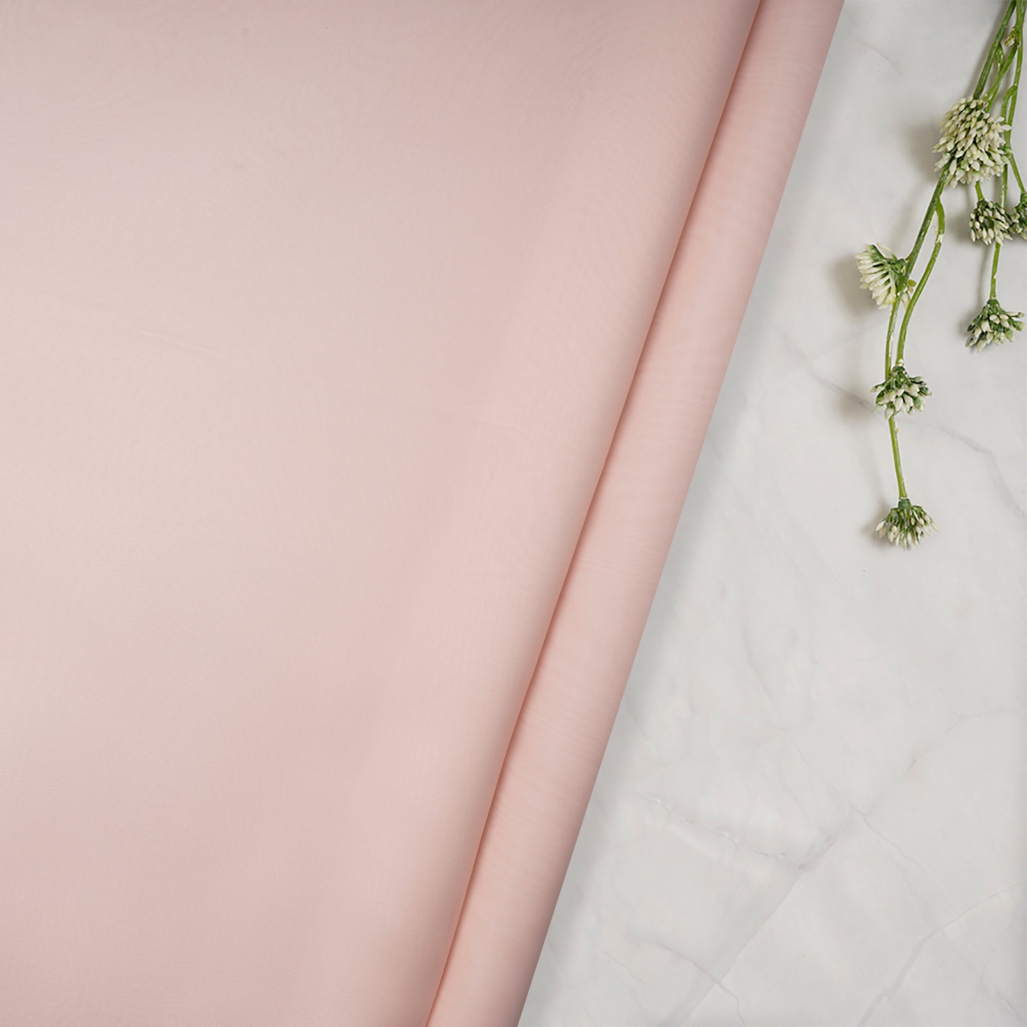 Beige Imported Poly Satin Organza Fabric (60" Width)