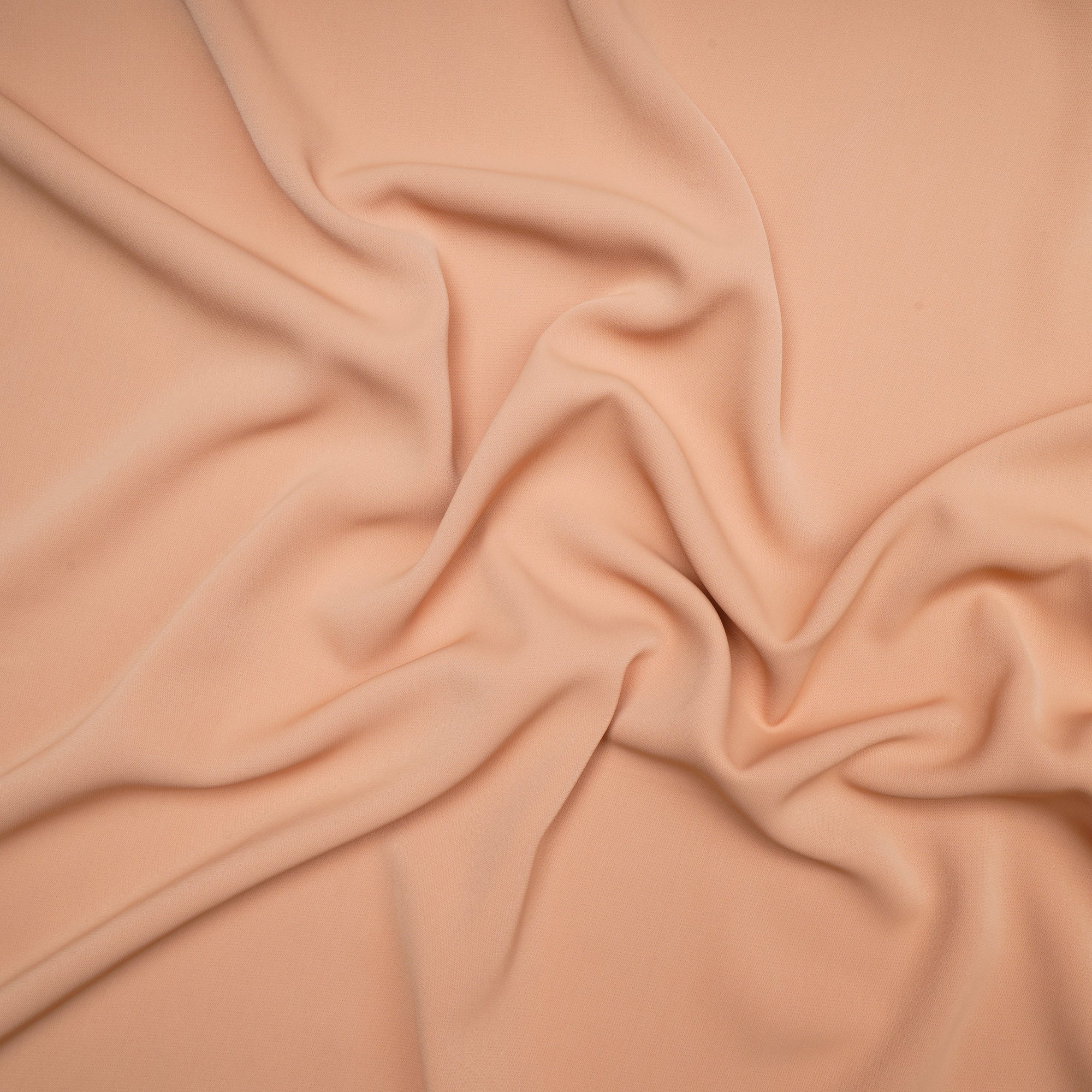 Cream Solid Dyed Imported Angela Crepe Fabric (60" Width)