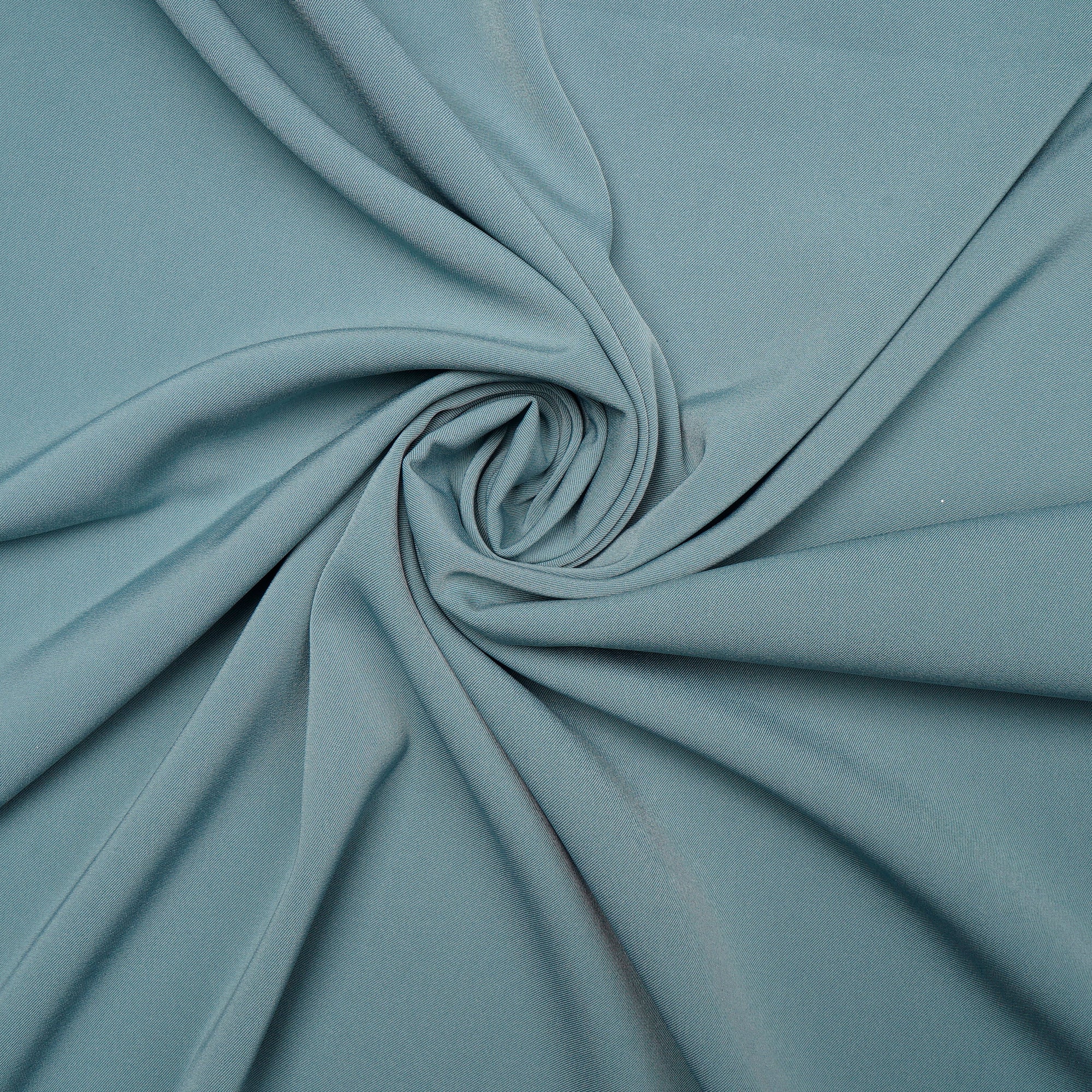Oil Blue Solid Dyed Imported Prada Crepe Fabric (60" Width)