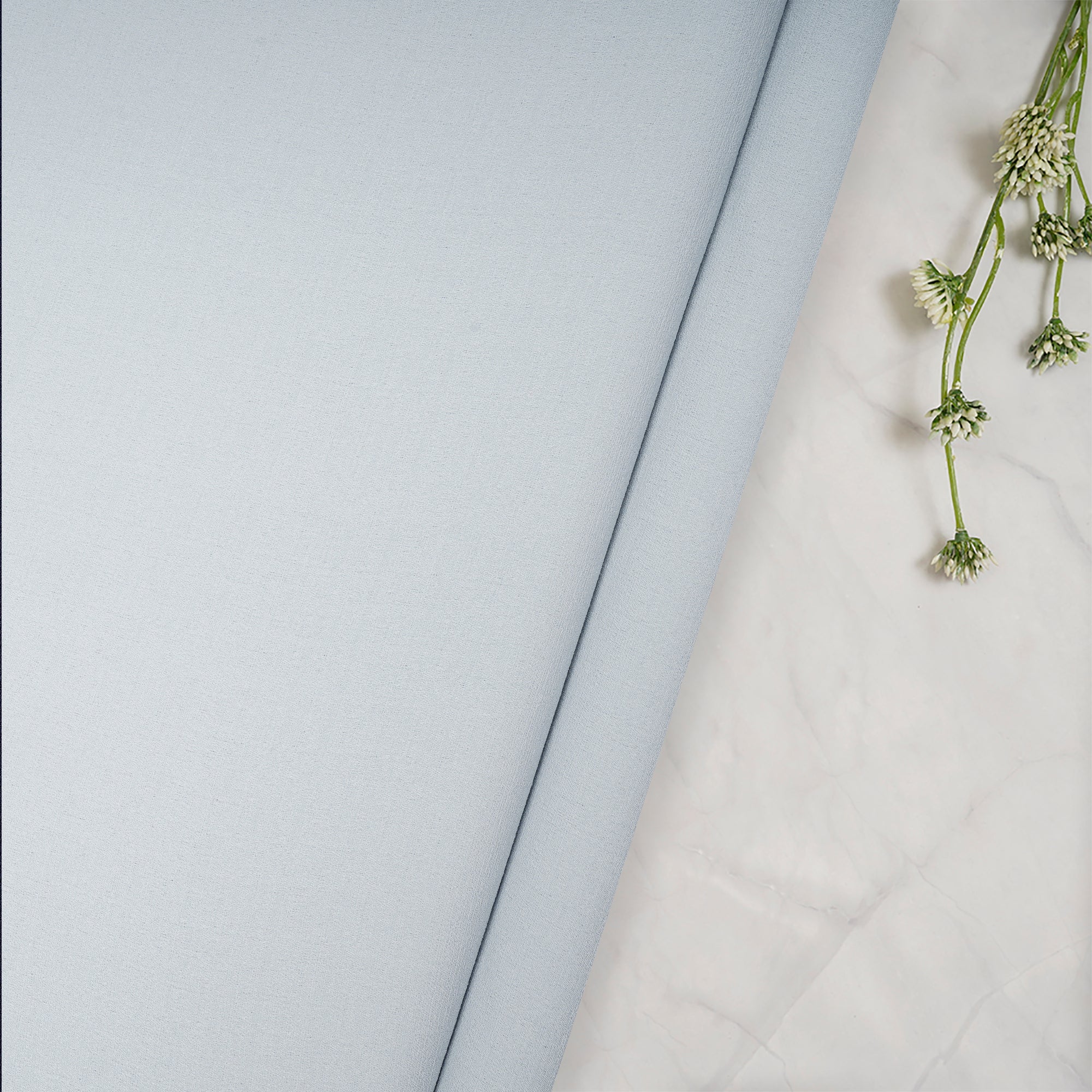 Blue Glass Solid Dyed Imported Heavy Slub Fabric (60" Width)