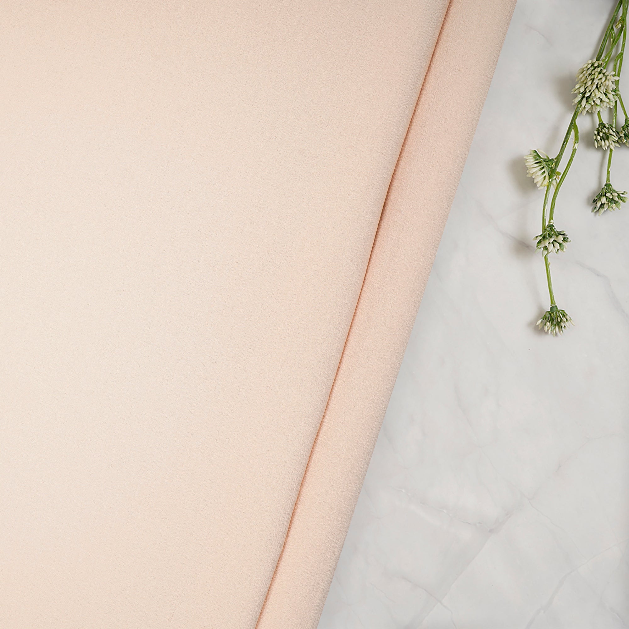 Cream Solid Dyed Imported Heavy Slub Fabric (60" Width)