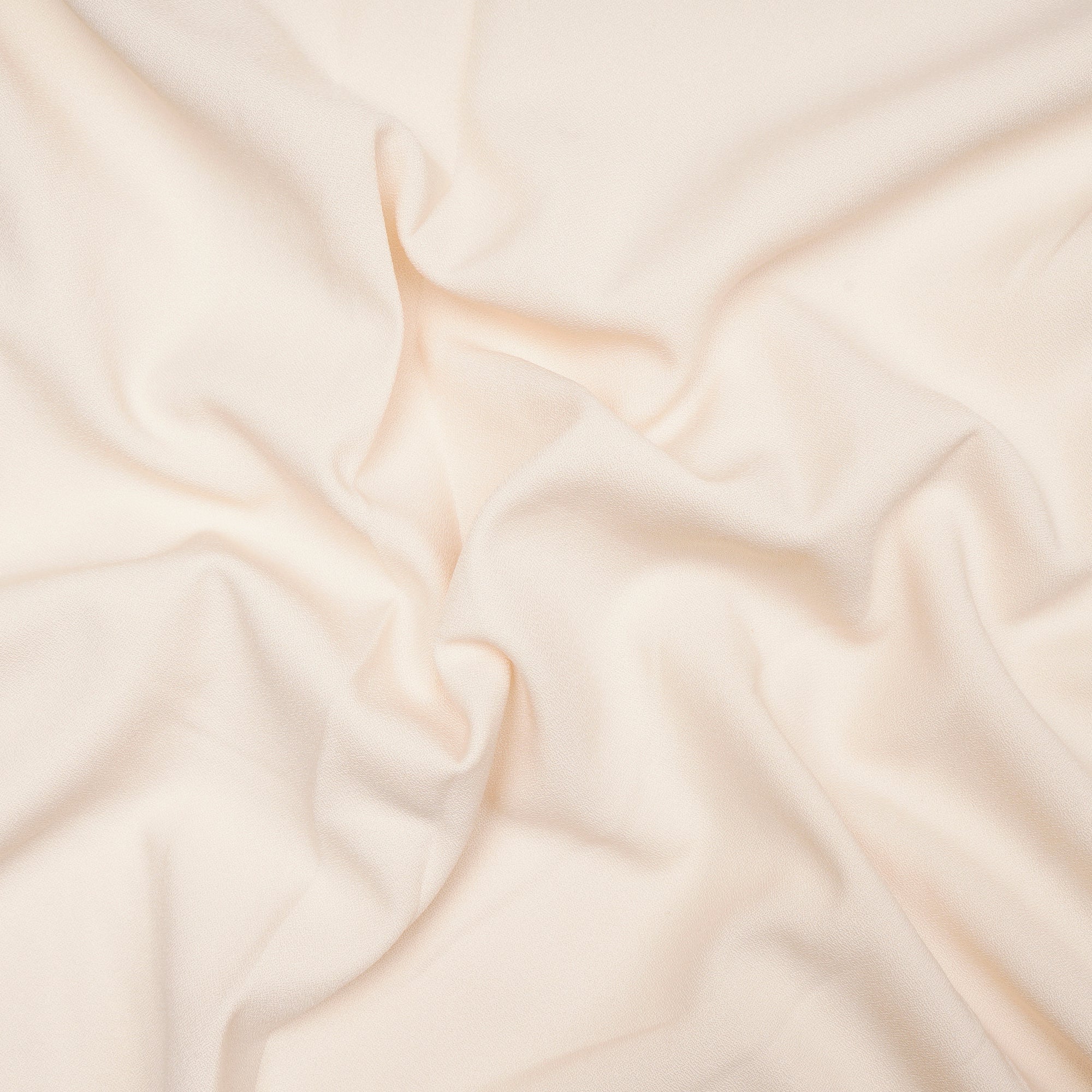 Cream Solid Dyed Imported Moss Crepe Fabric (60" Width)