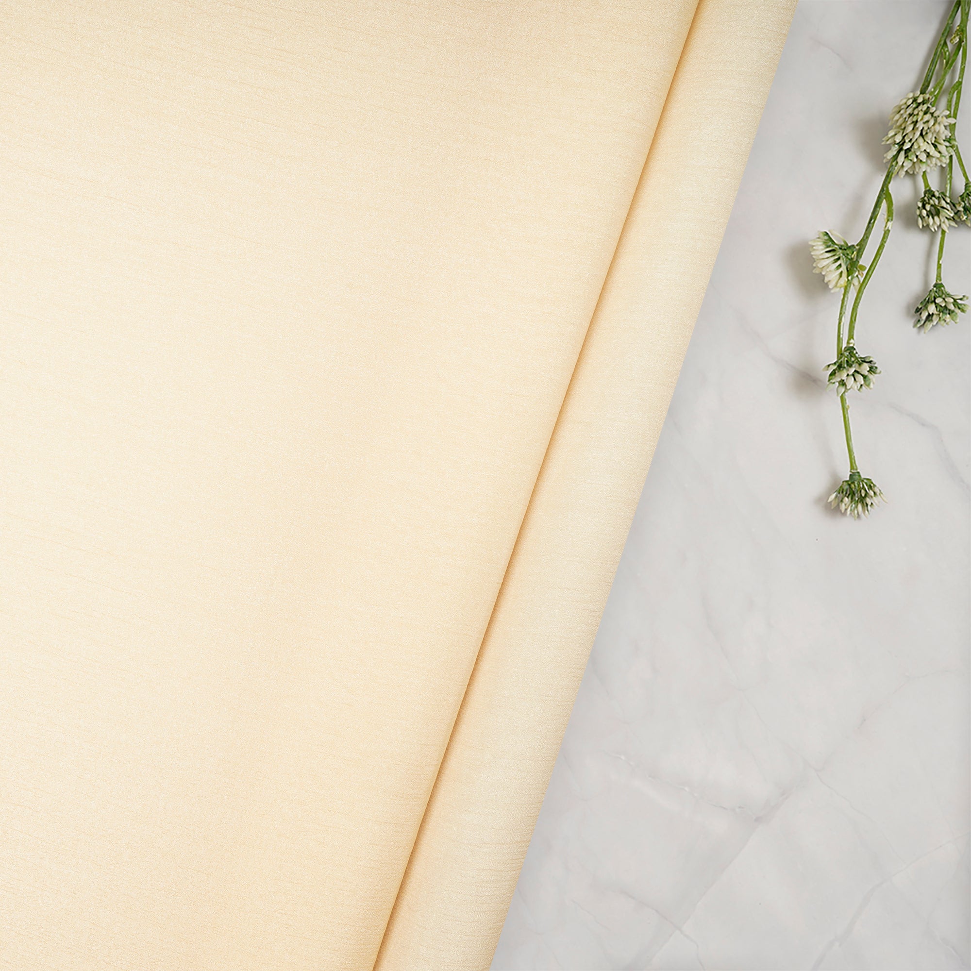 Yellow Imported Crinkle Chiffon Organza Fabric (60" Width)