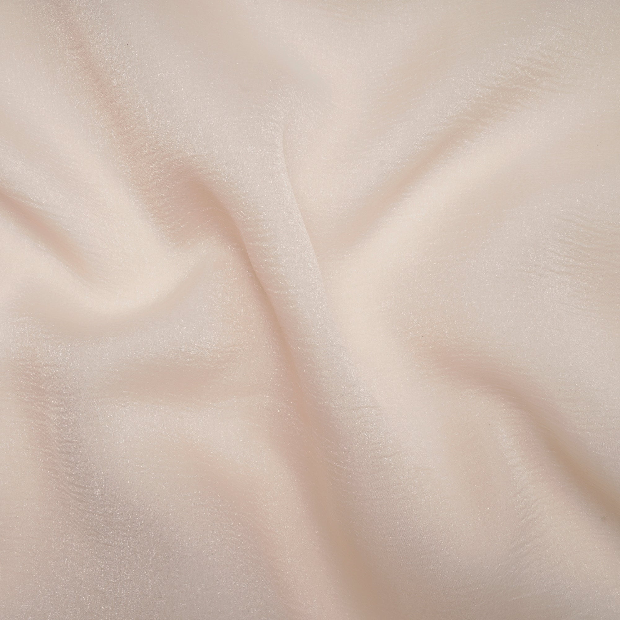 Cream Imported Crushed Organza Fabric (60" Width)