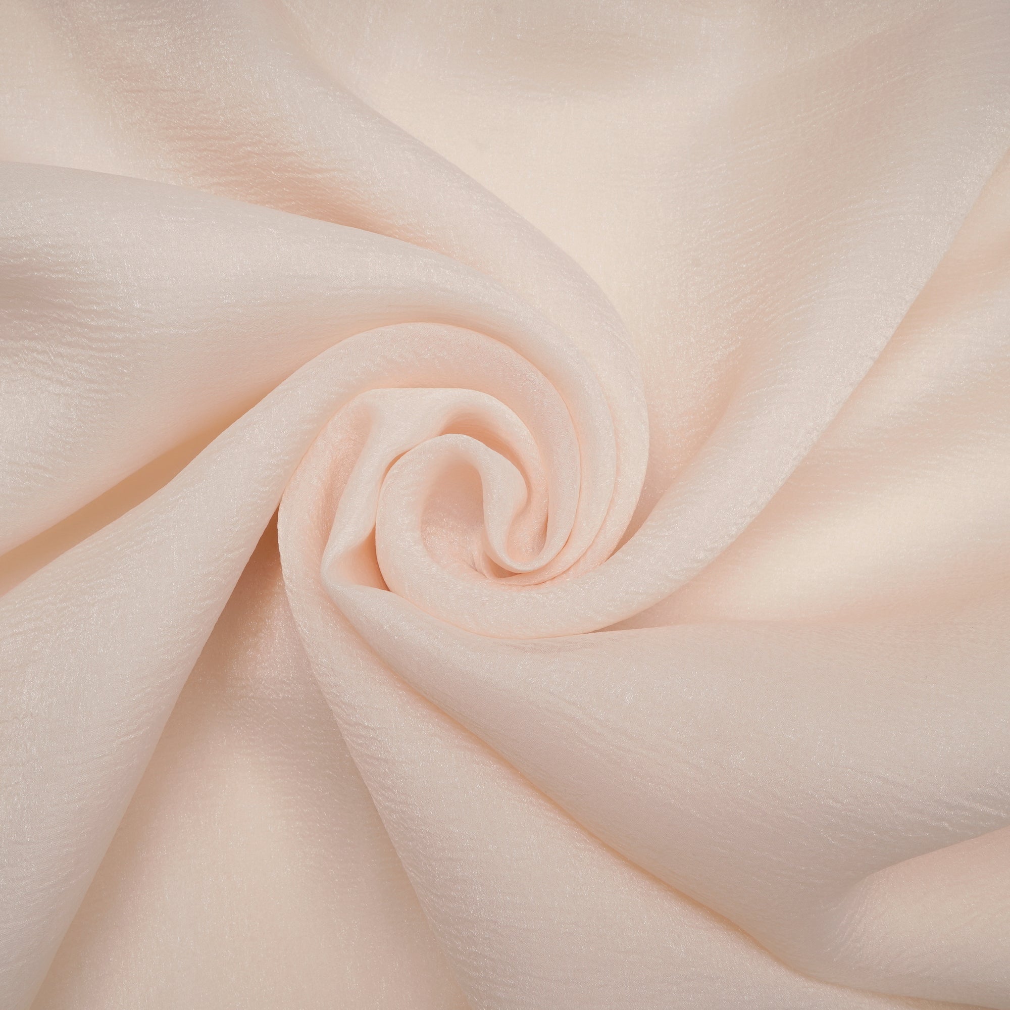 Cream Imported Crushed Organza Fabric (60" Width)
