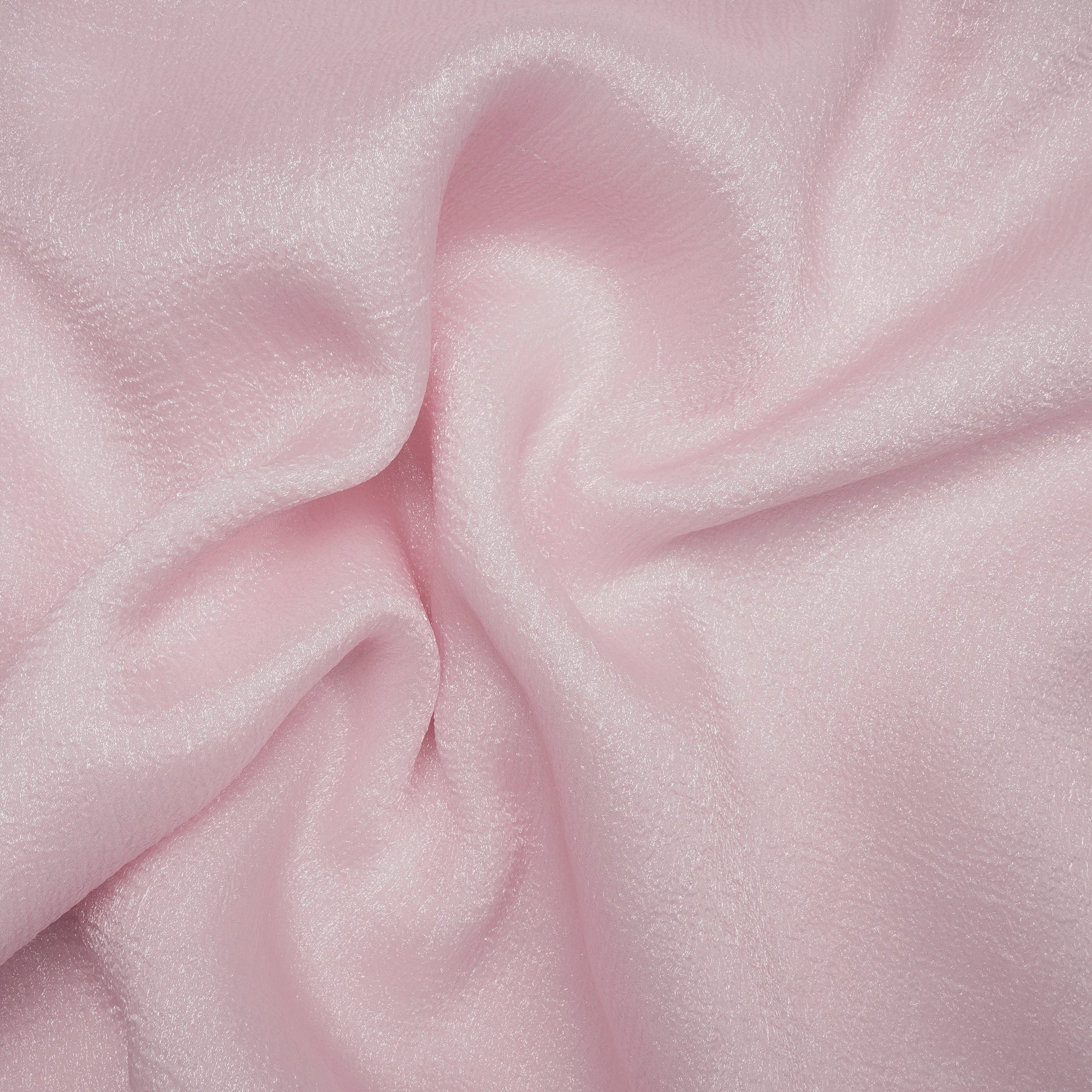 Baby Pink Imported Crushed Organza Fabric (60" Width)