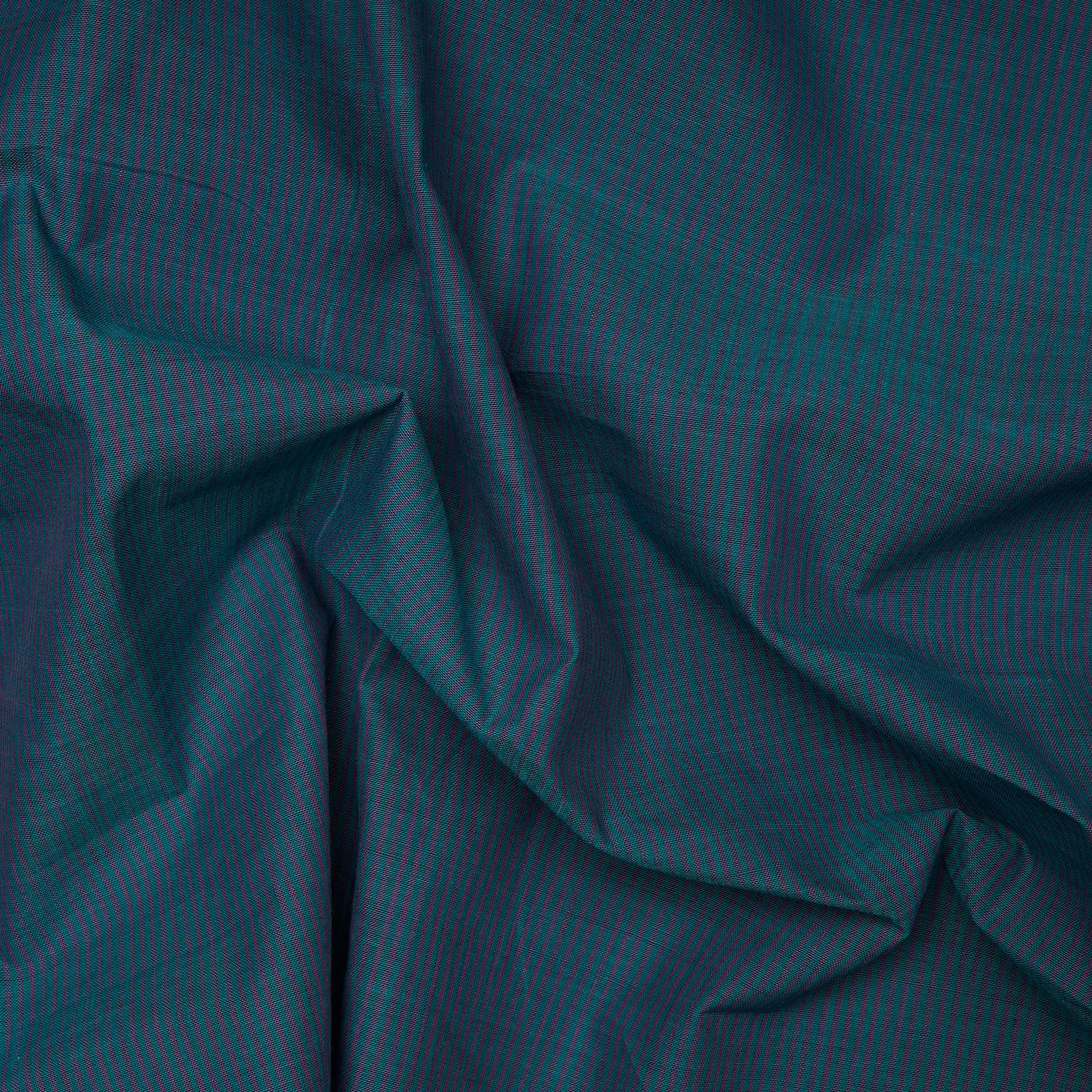 (Pre-Cut 250 Mtr ) Blue-Purple Color Mangalgiri Cotton Fabric