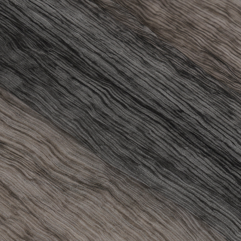 (Pre Cut 0.60 Mtr iece) Grey Color Hand Painted Chiffon Silk Fabric