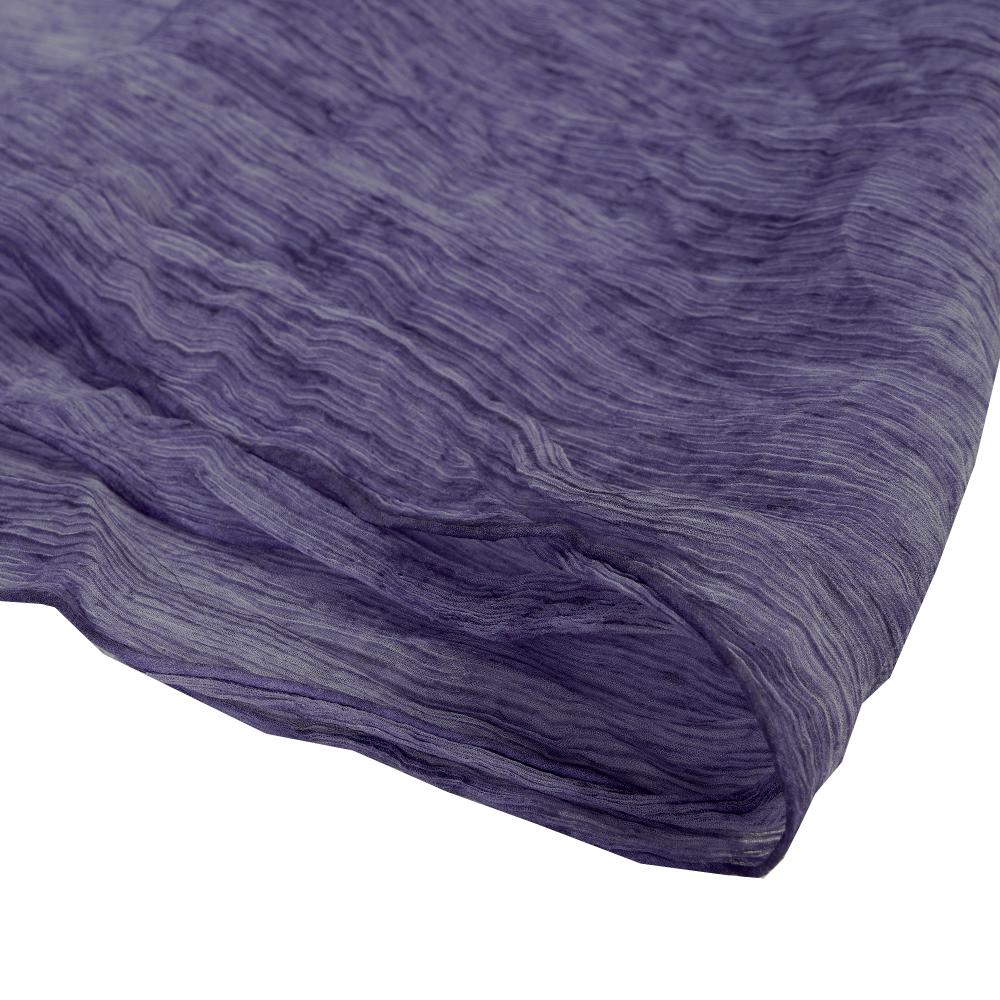 (Pre Cut 1.50 Mtr Piece) Purple Color Hand Painted Chiffon Silk Fabric