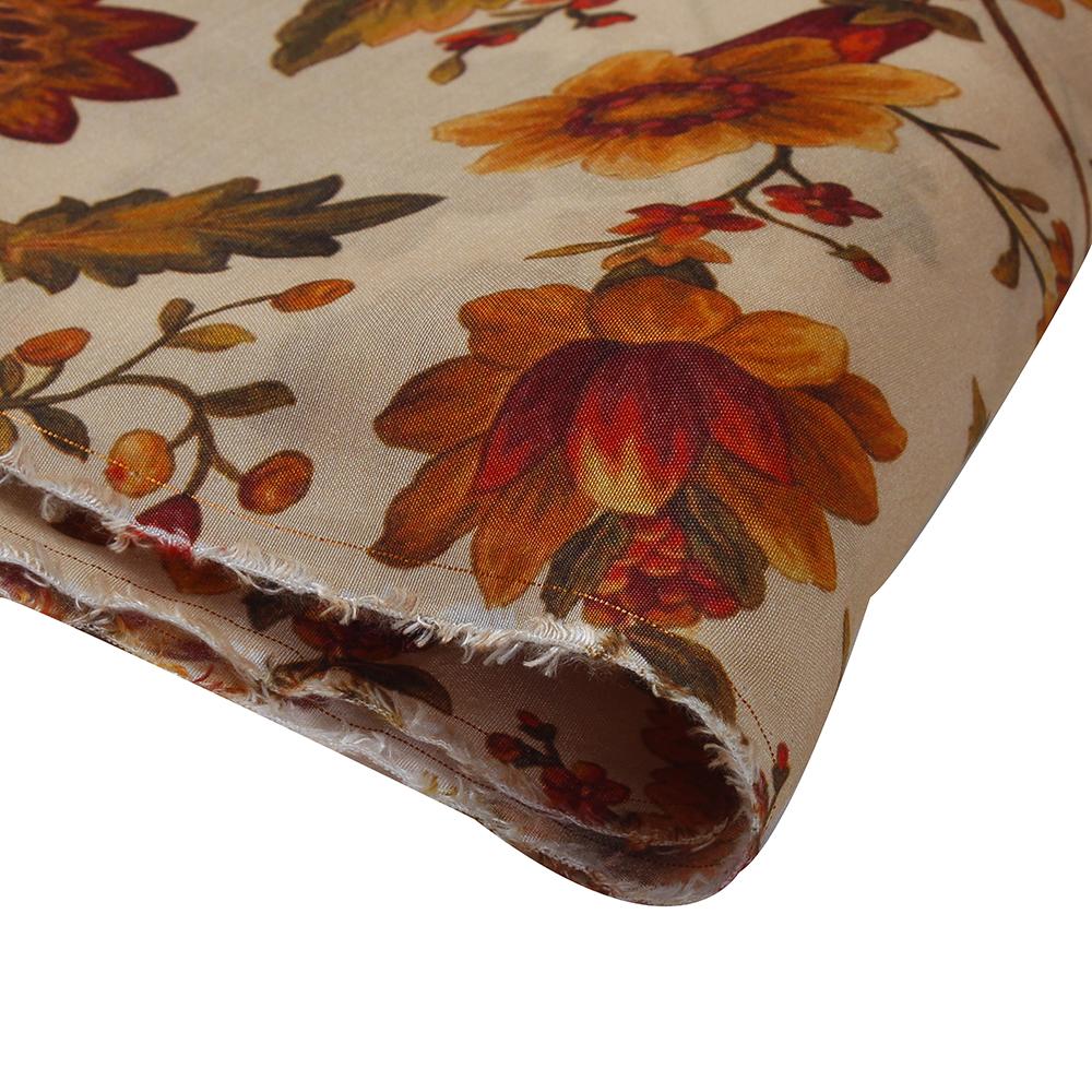(Pre Cut 3 Mtr Piece) Multi Color Printed Modal Fabric