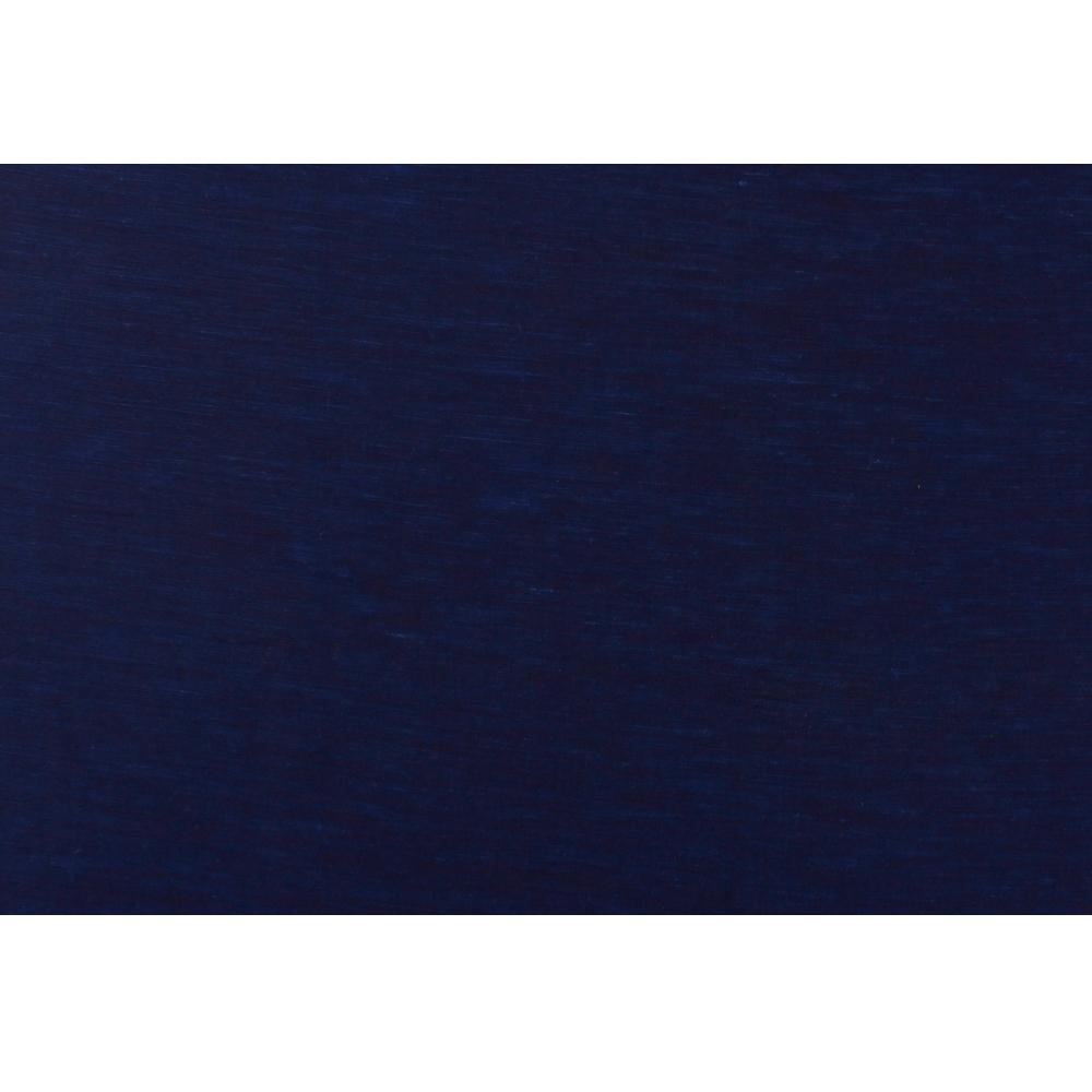 (Pre Cut 0.40 Mtr Piece) Dark Blue Color Bemberg Linen Fabric