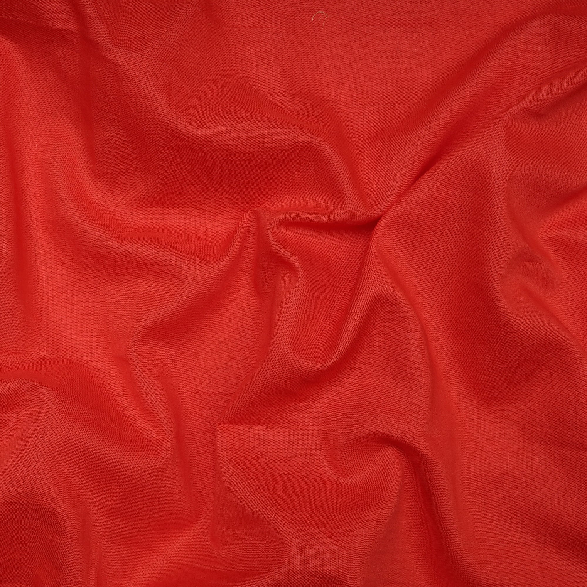 (Pre-Cut 1.90 Mtr) Hot Red Cotton Voile Fabric