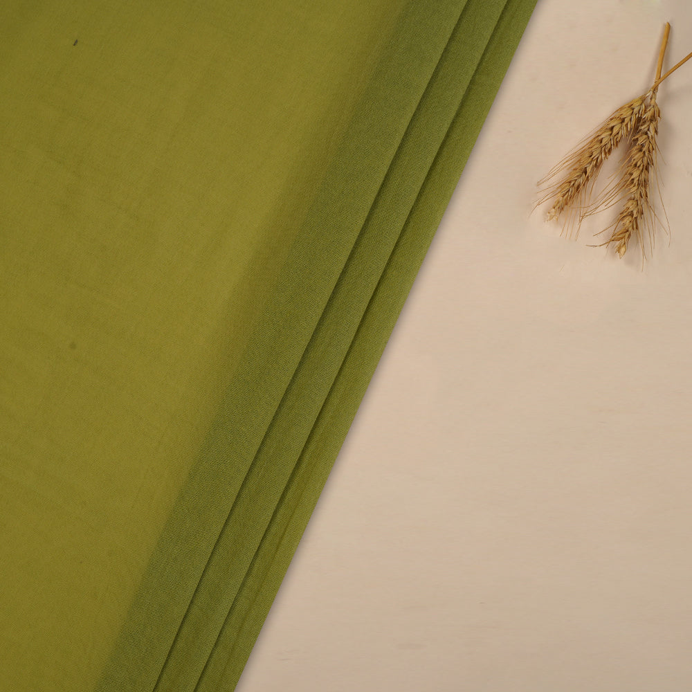 (Pre Cut 1 Mtr Piece) Olive Color High Twisted Cotton Voile Fabric