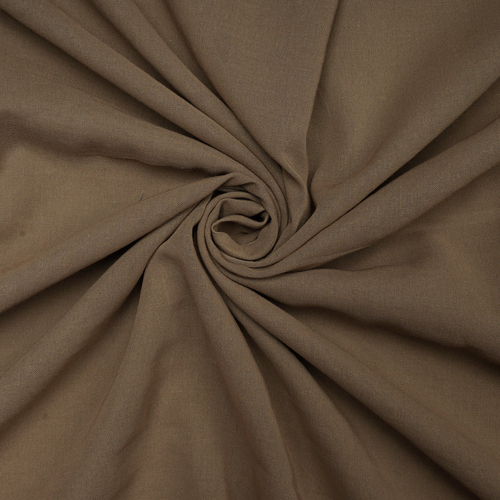 (Pre-Cut 1.20 Mtr) Pastel Brown Color High Twisted Cotton Voile Fabric
