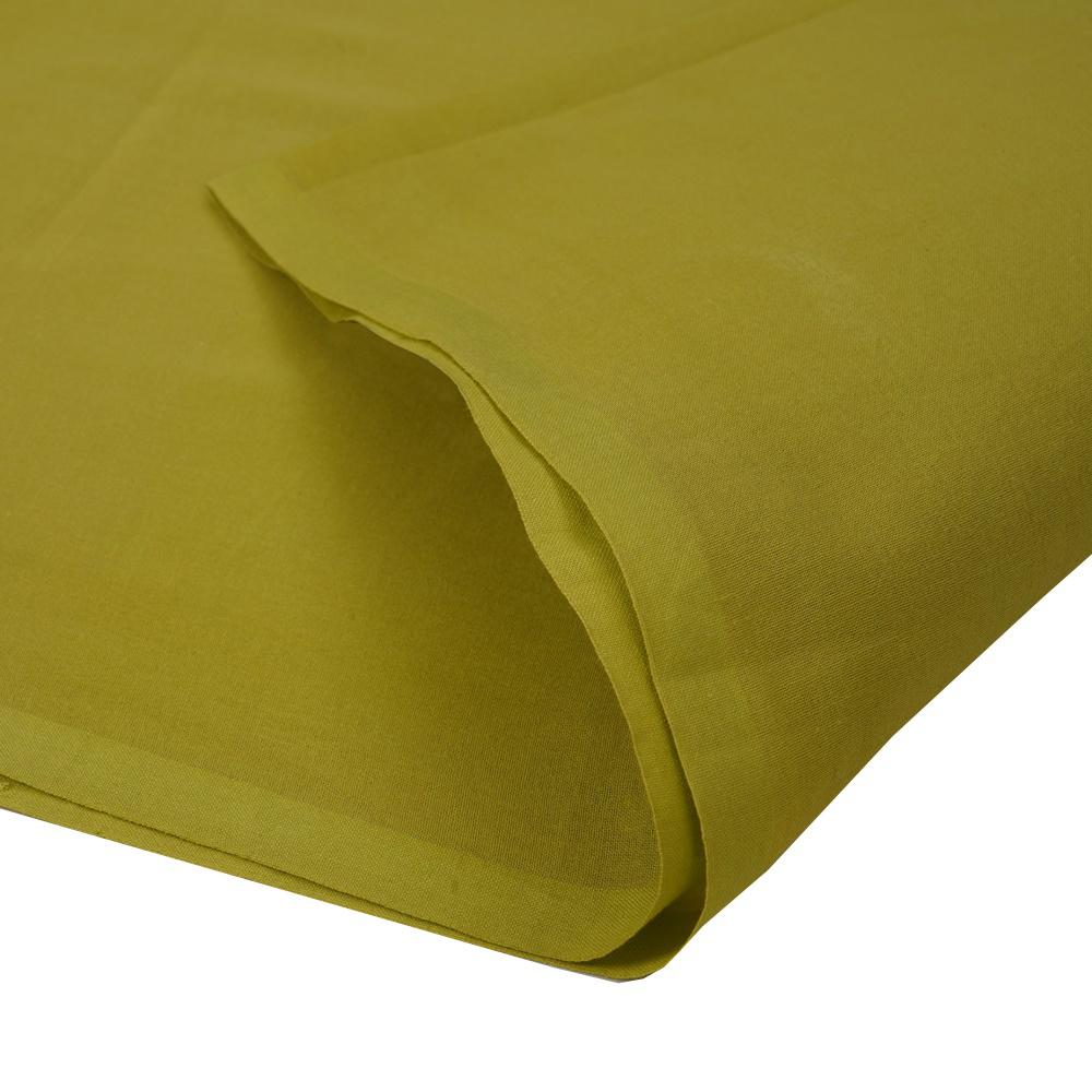 (Pre Cut 1.35 Mtr Piece) Chartreuse Color High Twisted Cotton Voile Fabric