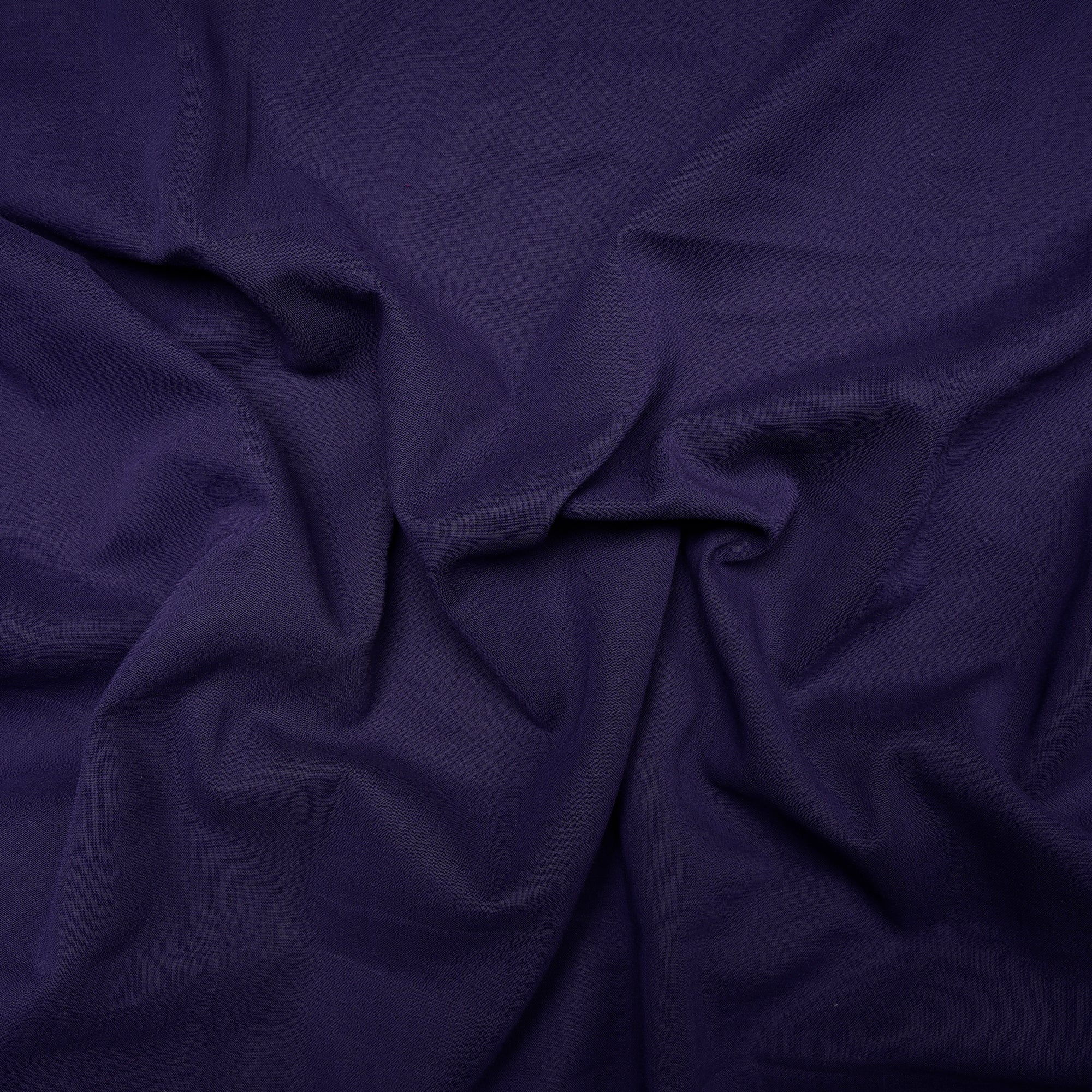 (Pre Cut 2.25Mtr )Blue Color Mill Dyed High Twist 2x2 Cotton Voile Fabric