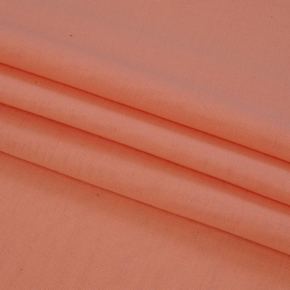 (Pre Cut 2.40 Mtr Piece) Peach Color High Twisted Cotton Voile Fabric