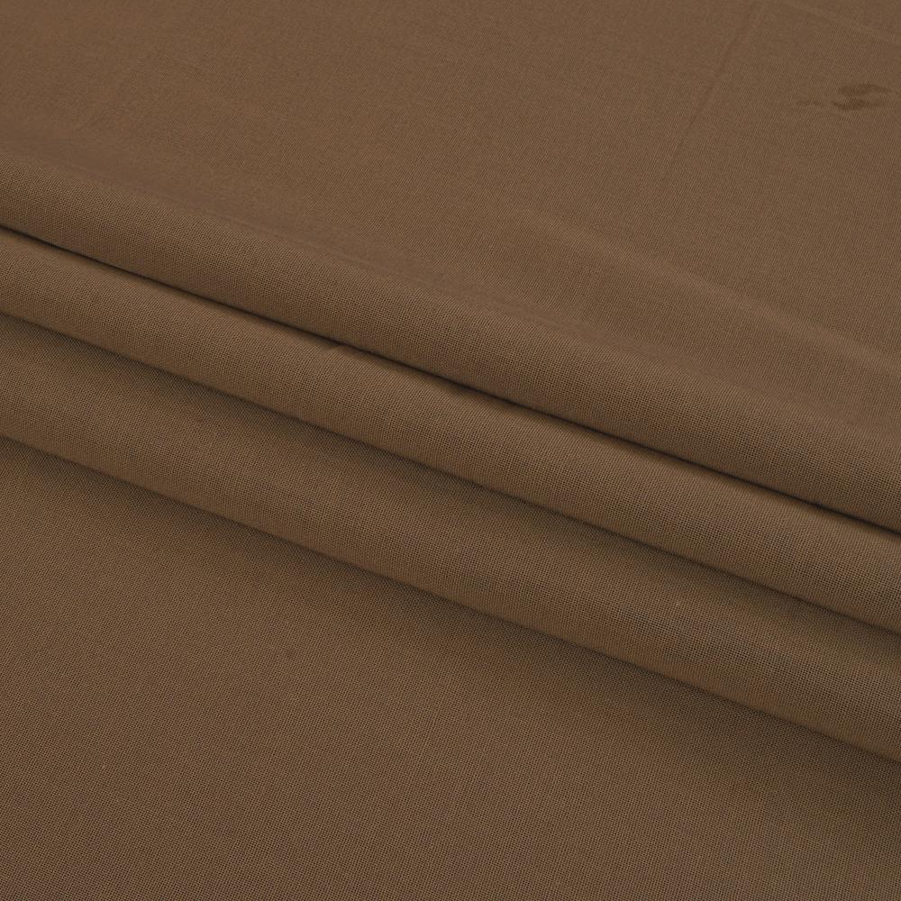 (Pre Cut 2.45 Mtr Piece) Olive Color High Twisted Cotton Voile Fabric