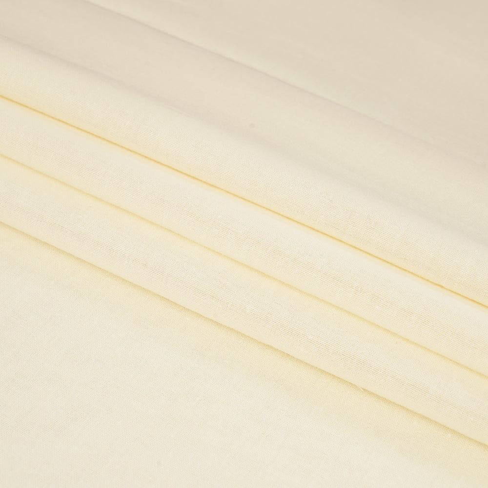 (Pre Cut 2.50 Mtr Piece) Cream Color High Twisted Cotton Voile Fabric