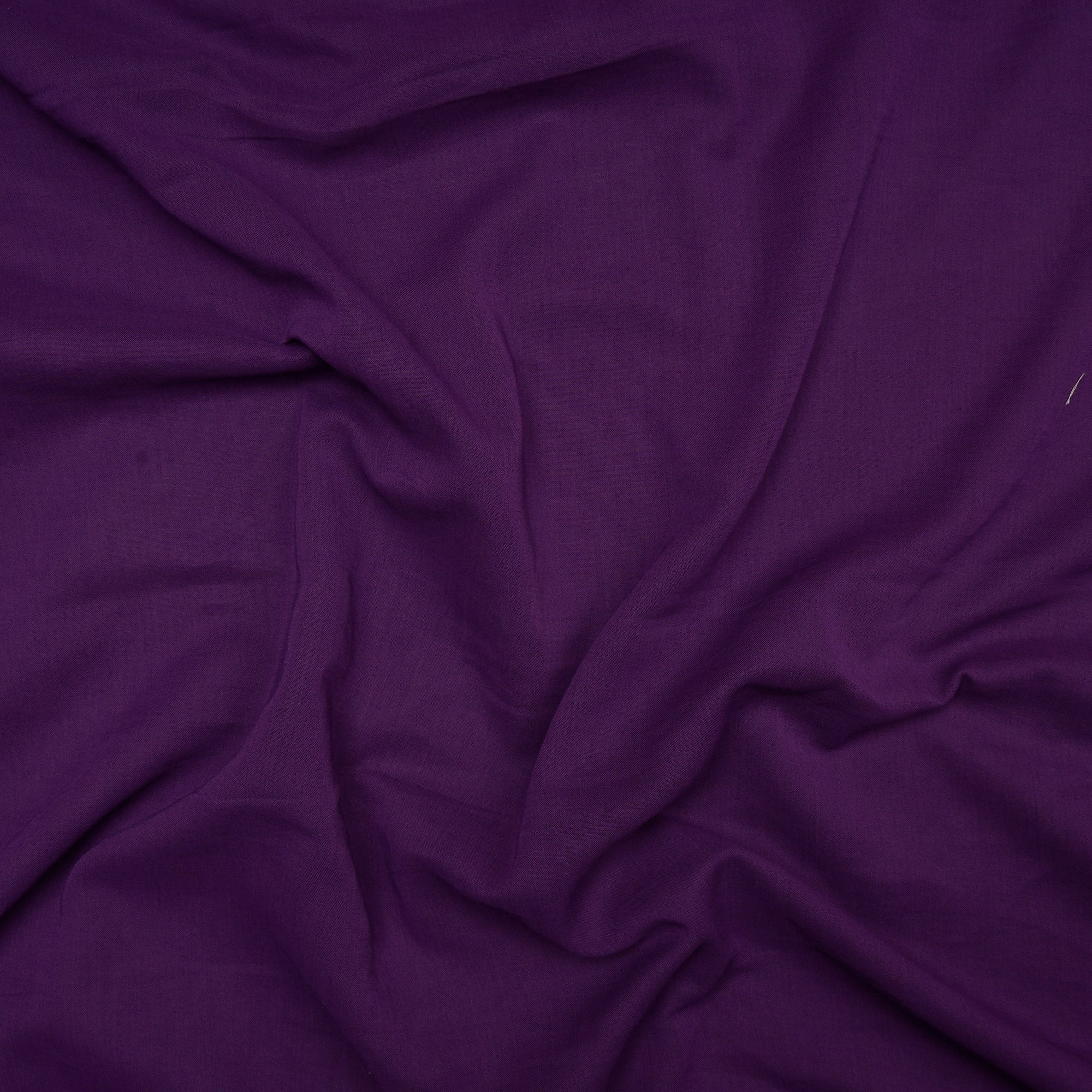 (Pre-Cut 2.50 Mtr) Purple Color High Twisted Cotton Voile Fabric