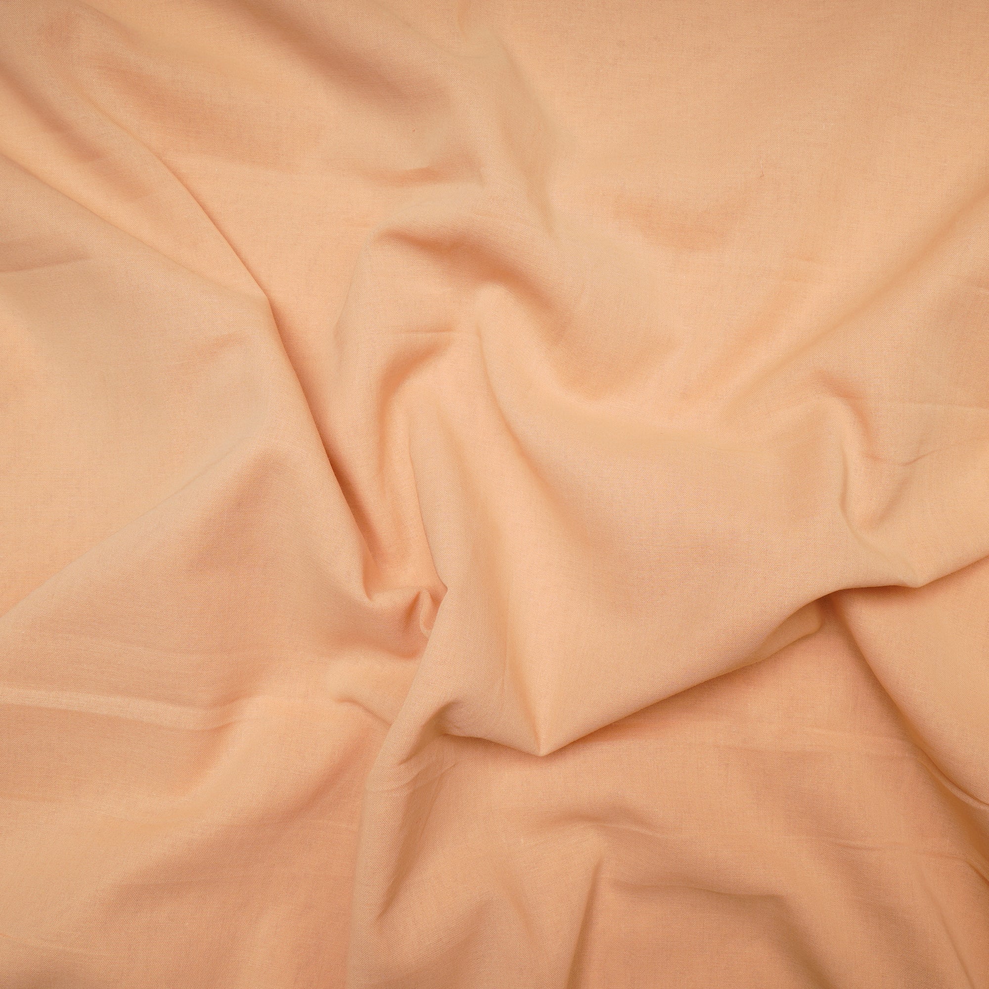 (Pre-Cut 3.3 Mtr )Light Apricot Color Mill Dyed High Twist 2x2 Cotton Voile Fabric