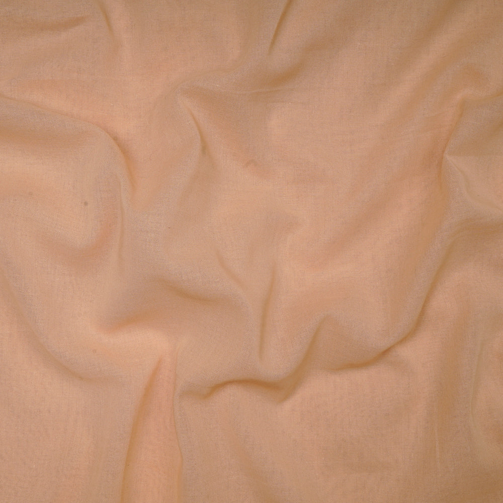 (Pre-Cut 3.40 Mtr) Peach Color High Twisted Cotton Voile Fabric