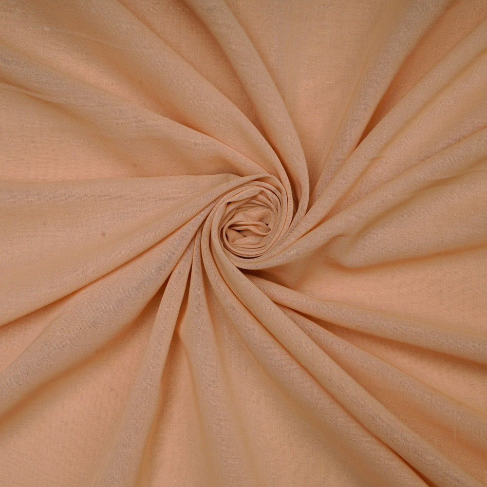 (Pre-Cut 3.40 Mtr) Peach Color High Twisted Cotton Voile Fabric