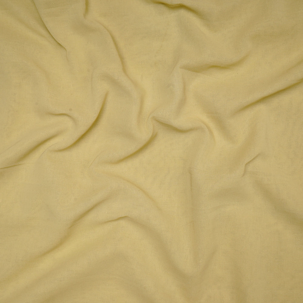 (Pre-Cut 3.40 Mtr) Olive Green Color High Twisted Cotton Voile Fabric