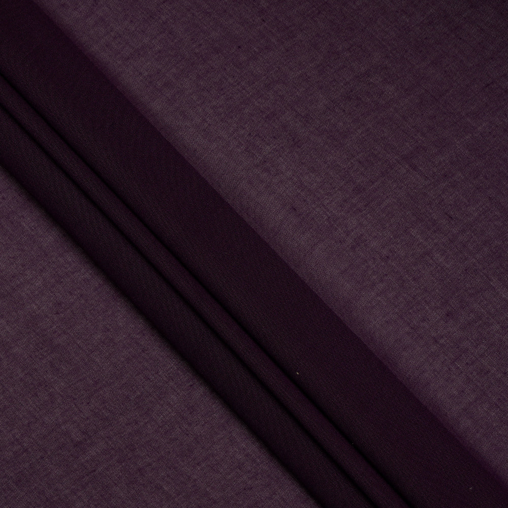 (Pre-Cut 3.60 Mtr ) Purple Color High Twisted Cotton Voile Fabric