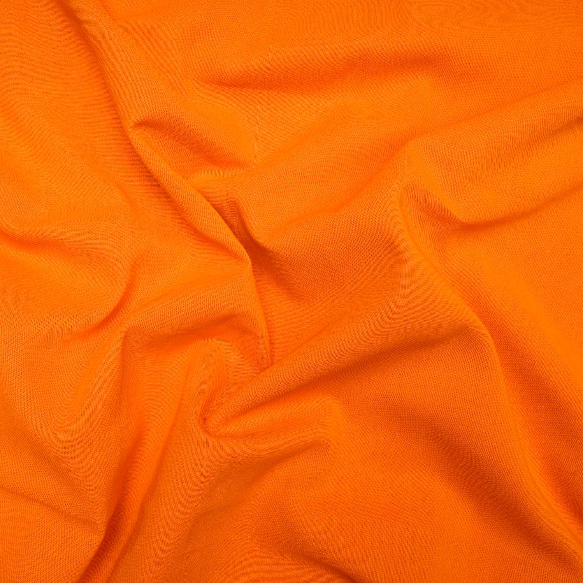 (Pre Cut 3.75Mtr )Orange Piece Dyed High Twist 2x2 Cotton Voile Fabric