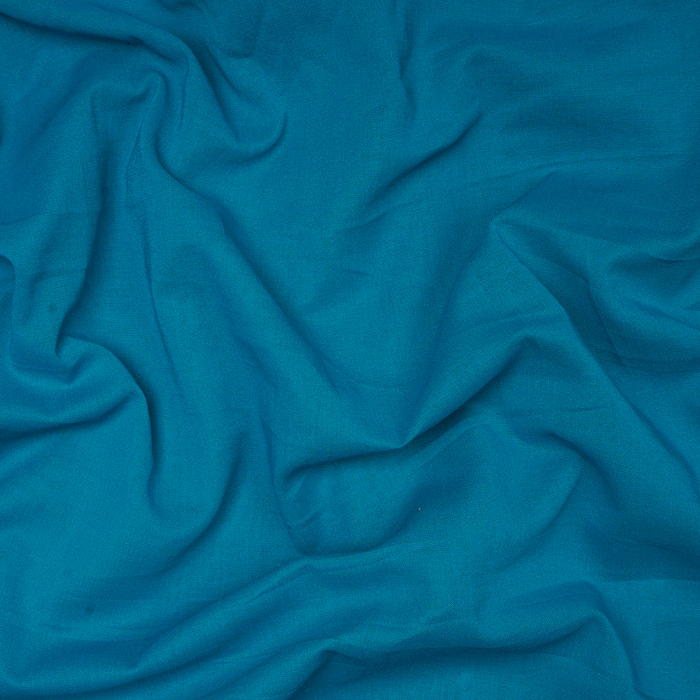 (Pre-Cut 4 Mtr) Blue Color High Twisted Cotton Voile Fabric