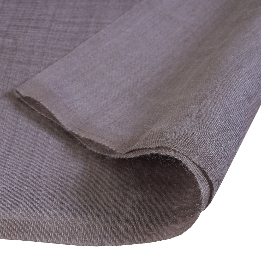 (Pre Cut 0.80 Mtr Piece) Grey Color Muga Kora Silk Fabric