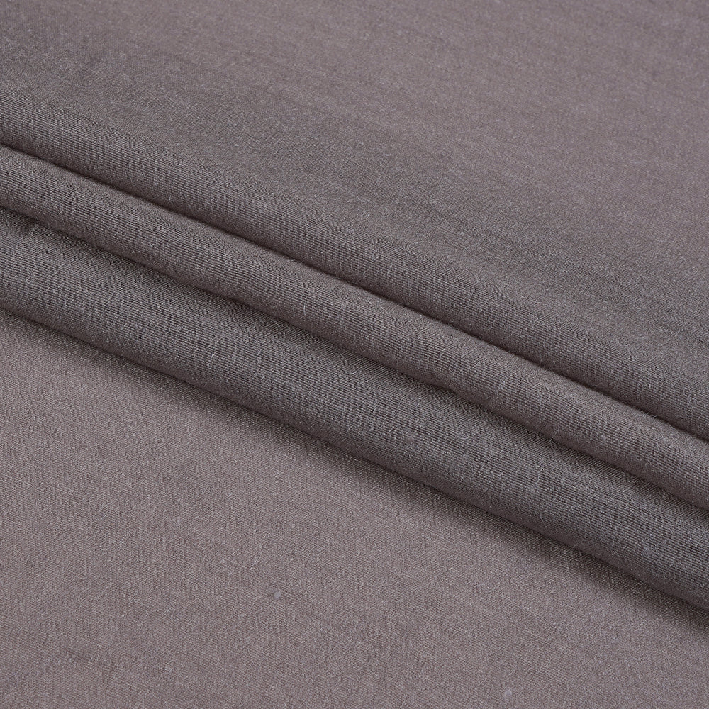 (Pre Cut 0.80 Mtr Piece) Grey Color Muga Kora Silk Fabric