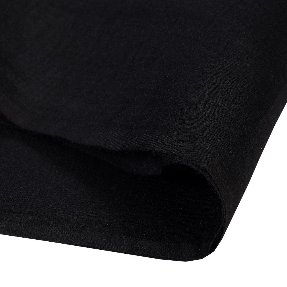 (Pre Cut 0.85 Mtr Piece) Black Color Muga Kora Fabric