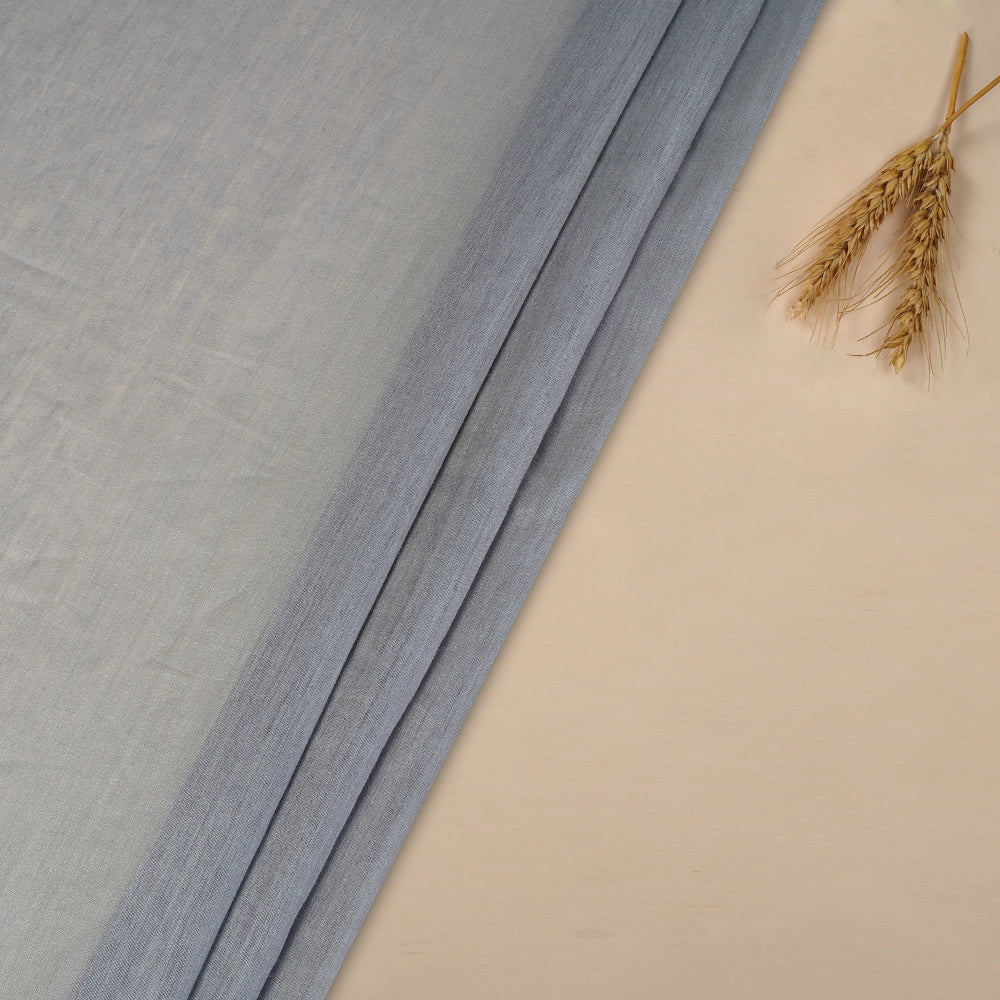 (Pre Cut 1.55 Mtr Piece) Grey Color Muga Silk Fabric
