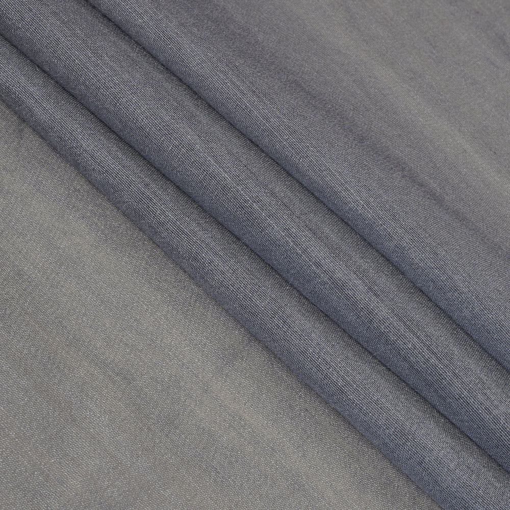 (Pre Cut 1.55 Mtr Piece) Grey Color Muga Silk Fabric