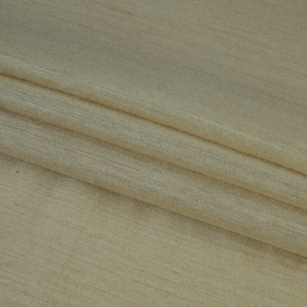 (Pre Cut 2.50 Mtr Piece) Cream Color Muga Kosa Silk Fabric