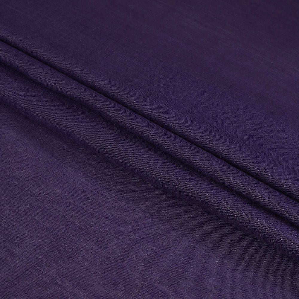 (Pre Cut 0.80 Mtr Piece) Eggplant Color Tussar Chanderi Fabric