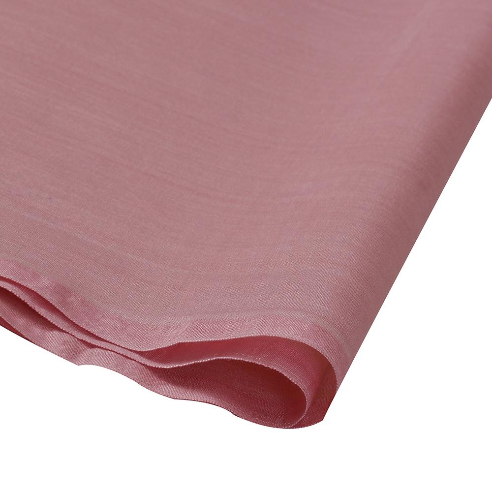 (Pre Cut 2.60 Mtr Piece) Peach Color Tussar Chanderi Fabric