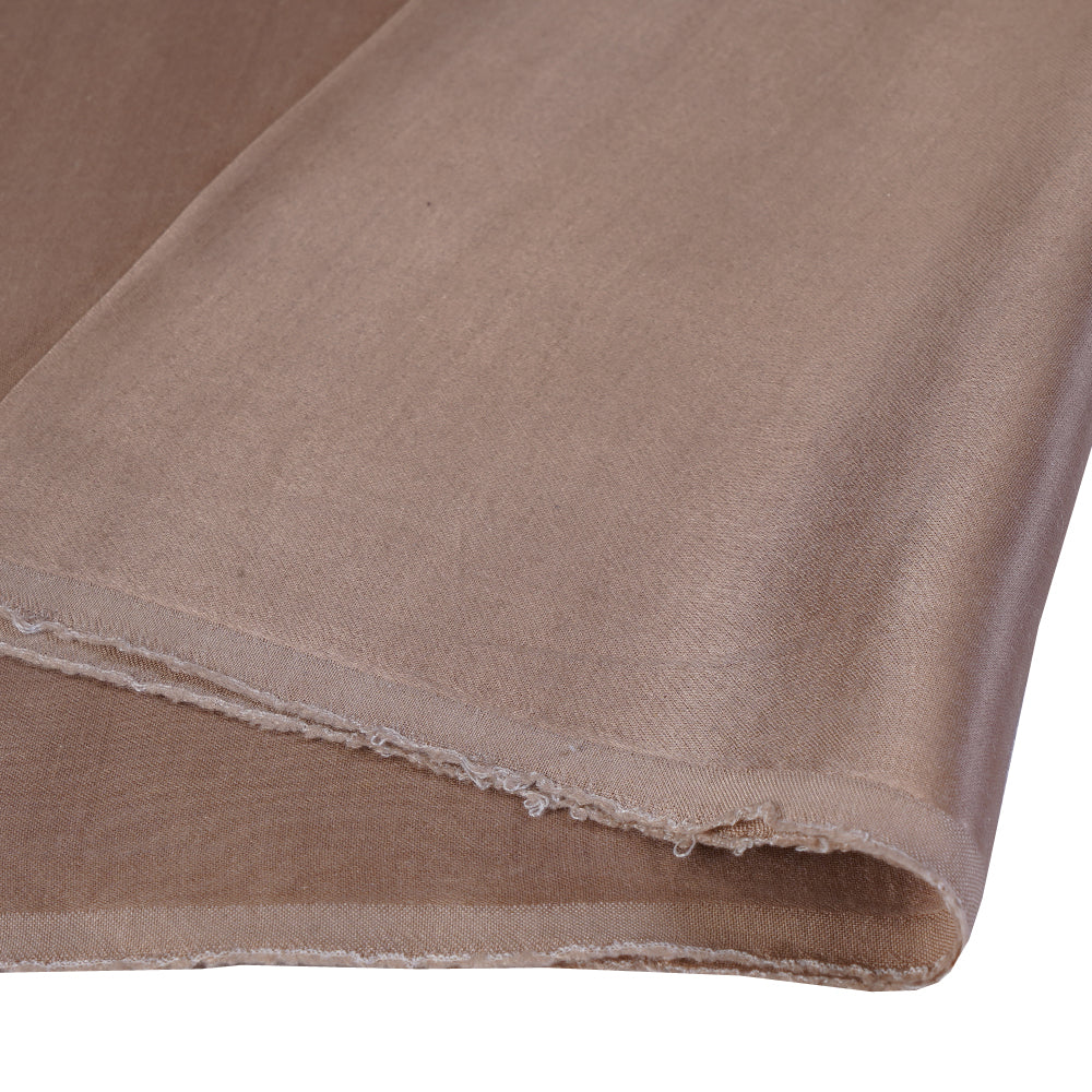 (Pre Cut 1.05 Mtr Piece) Coffee Color Modal Satin Fabric