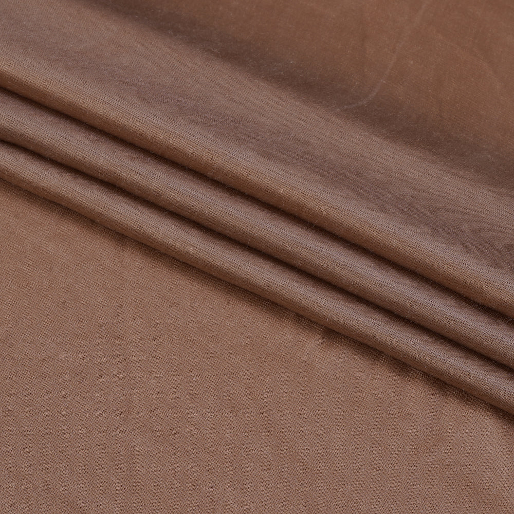 (Pre Cut 1.05 Mtr Piece) Coffee Color Modal Satin Fabric