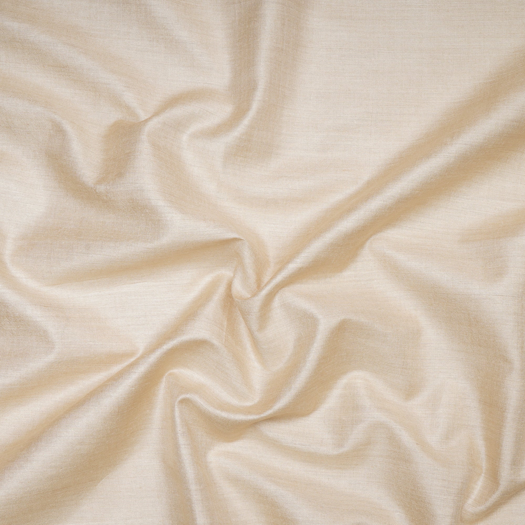 ( Pre Cut 1.55 Mtr ) Cream Color Tussar Silk Muga Fabric