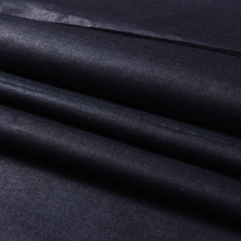 (Pre Cut 2.20 Mtr Piece) Black Color Tussar Muga Silk Fabric