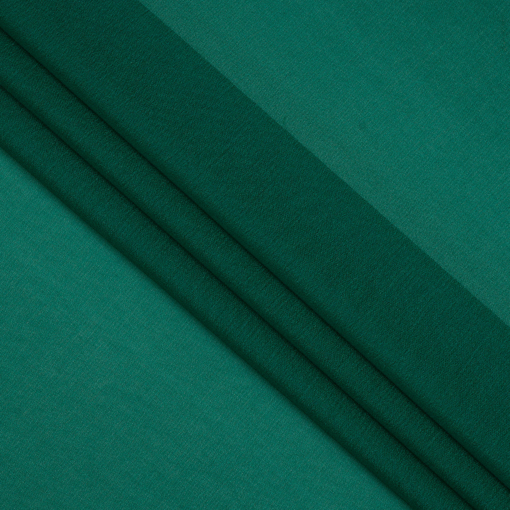 (Pre-Cut 3 Mtr ) Persian Green Color Chiffon Silk Fabric