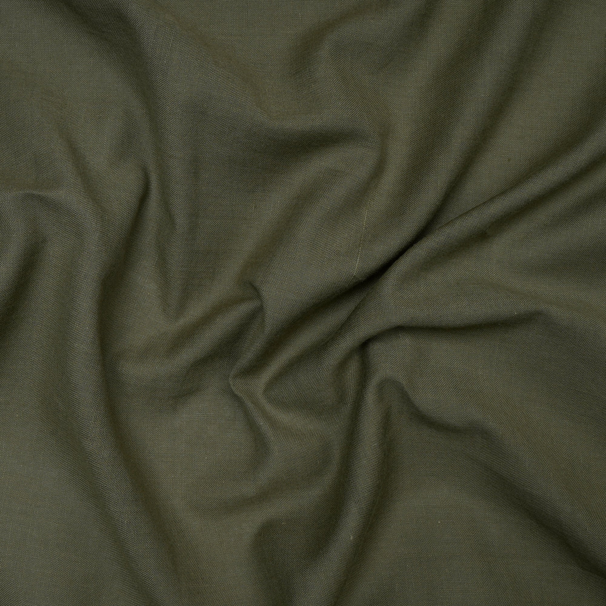 (Pre-Cut 1.00 Mtr) Moss Color Muslin Cotton Fabric