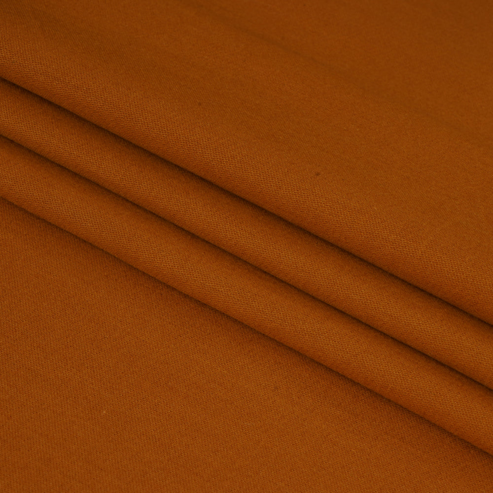 (Pre Cut 1 Mtr Piece) Ginger Color Cotton Satin Fabric