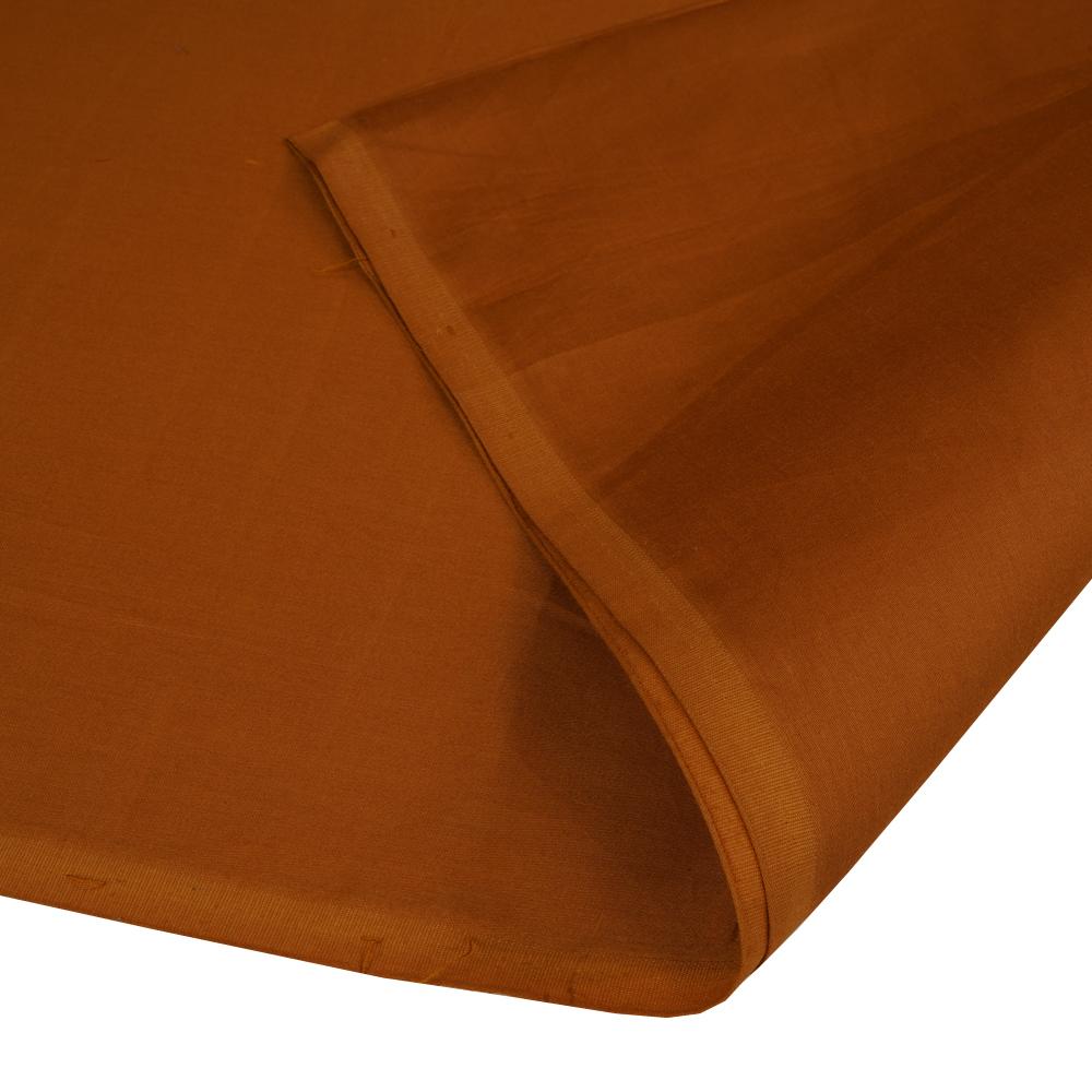 (Pre Cut 2.15 Mtr Piece) Ginger Color Cotton Satin Fabric