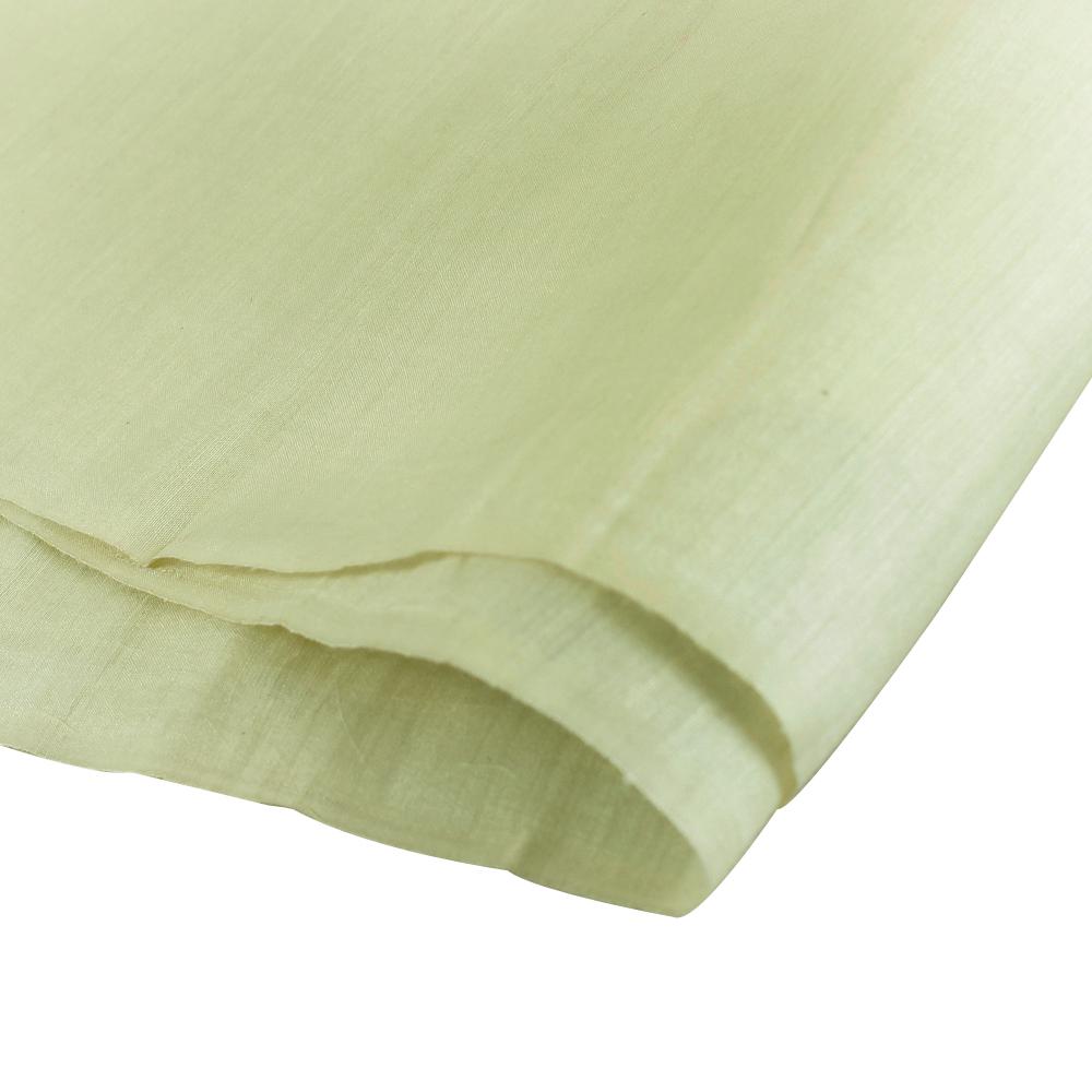 (Pre Cut 2.50 Mtr Piece) Pistachio Green Color Tussar Linen Fabric